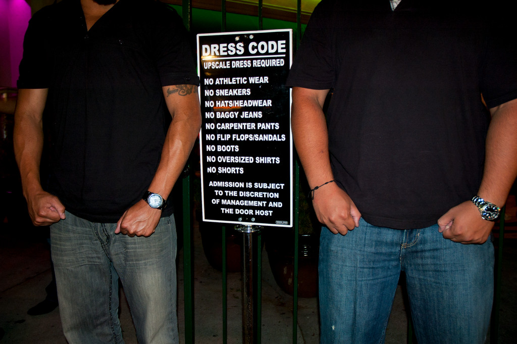Some night spots enforce dress codes to try to attract a more upscale clientele