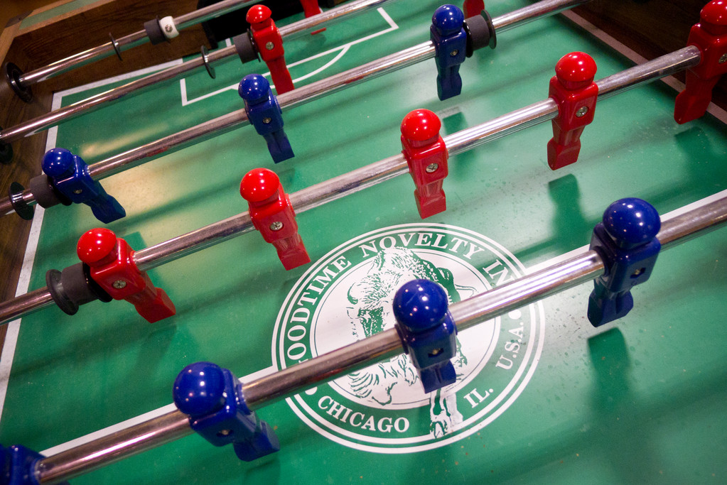 Of course, Nail's office boasts the requisite foosball table