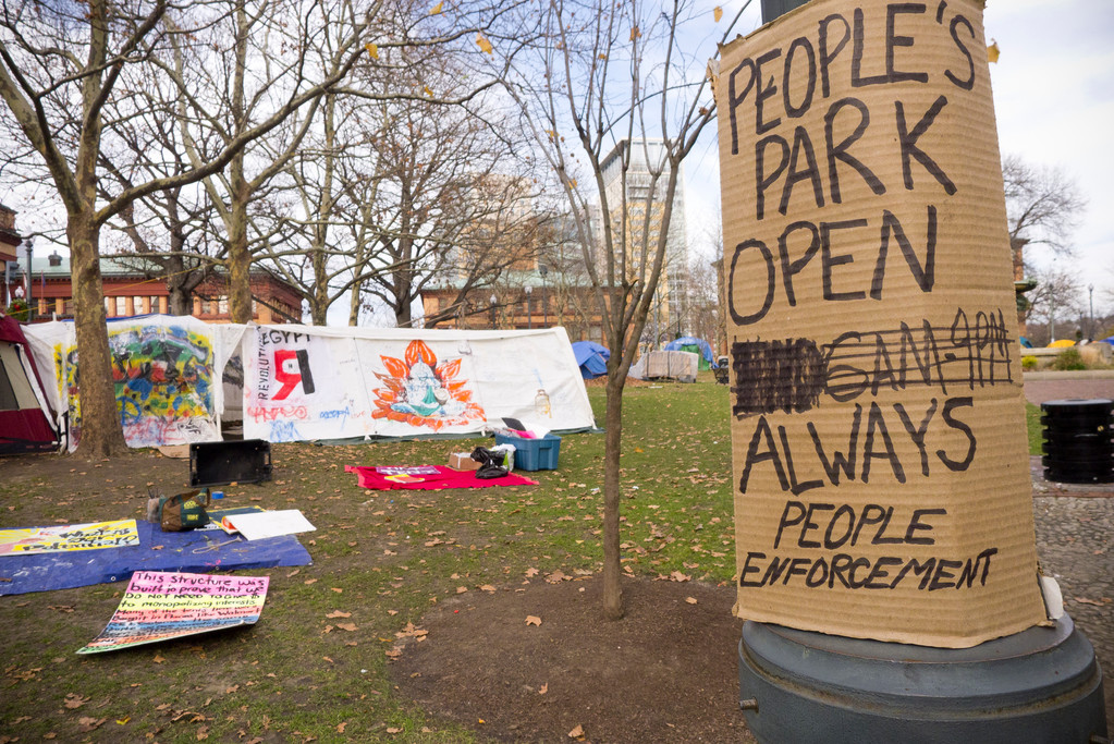The Occupiers rechristened Burnside Park the "People's Park."
