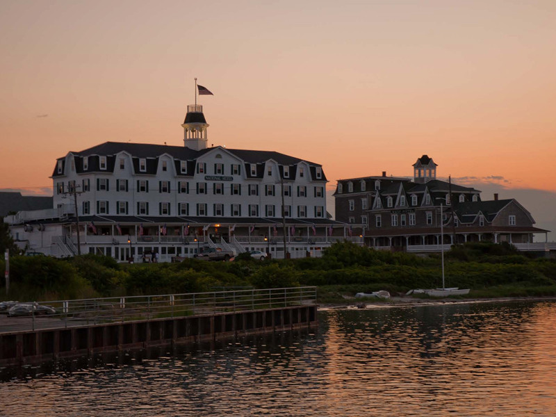The National Hotel greets visitors to Block Island