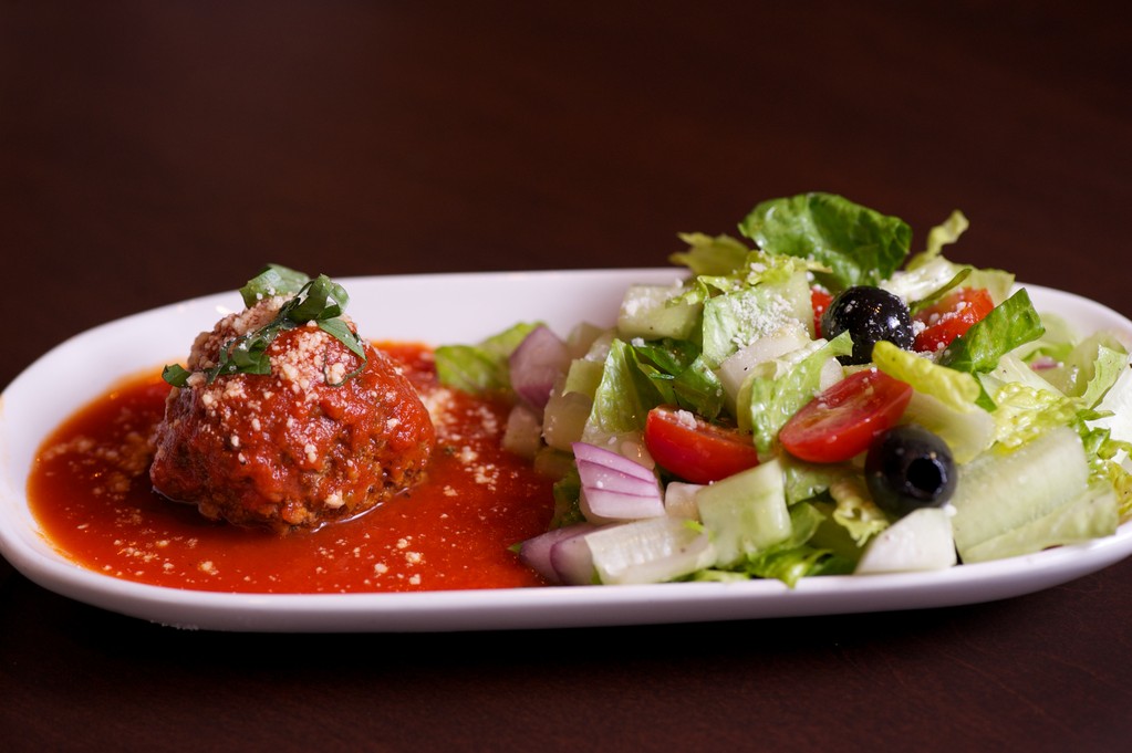 Meat Ball Salad - Homeade Mama's meatball with Longo salad