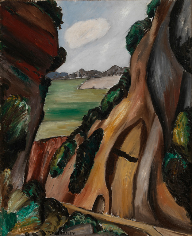 Marsden Hartley, Gorges du Loup, Provence, 1926. Helen M. Danforth Acquisition Fund and Lippitt Acquisition Fund. On view in the RISD Museum’s 20th-Century Galleries.