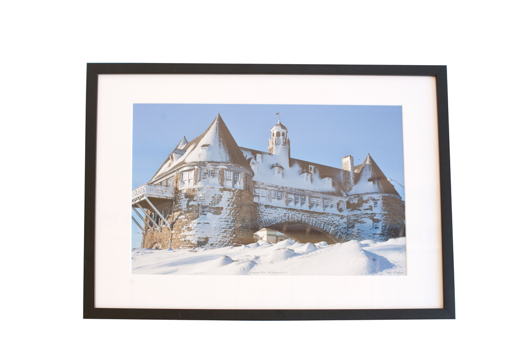 Snowy NarragansettTowers 2013 Blizzard by John McNamara; $150 at Providence Picture Frame Providence Picture FrameWant to cherish memorable holiday photos? Turn to Providence Picture Frame for professional editing and printing services. Their digital darkroom blows away customers’ expectations. 27 Dryden Ln., Providence. 421-6196.