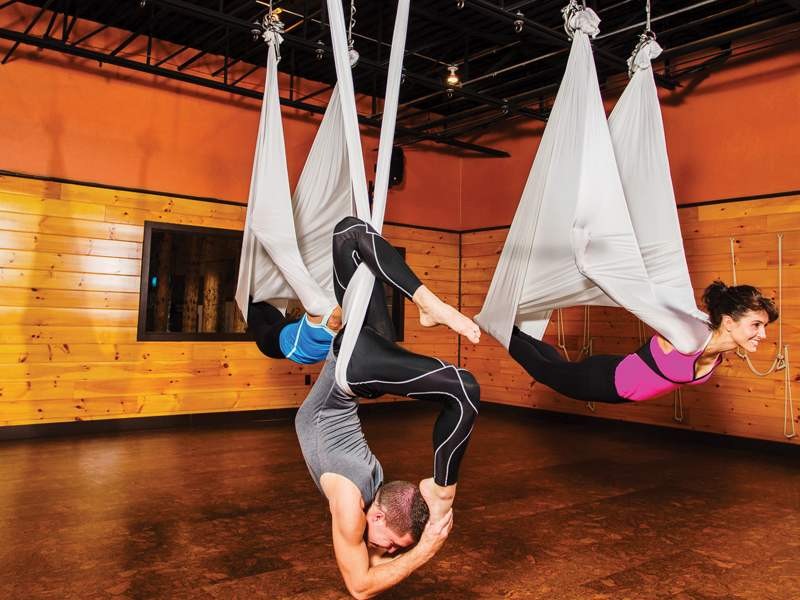 Fly away at anti-gravity yoga at Raffa Yoga in Cranston