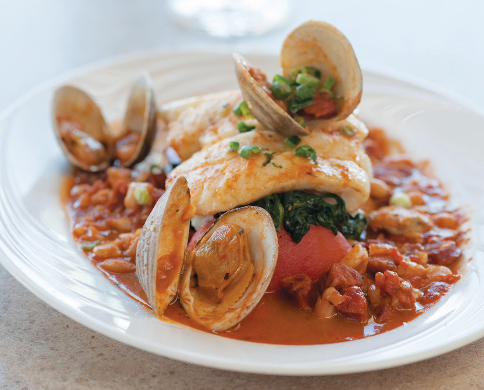 Twin WIllows offers classic seafood with a twist, like this Haddock Portuguese