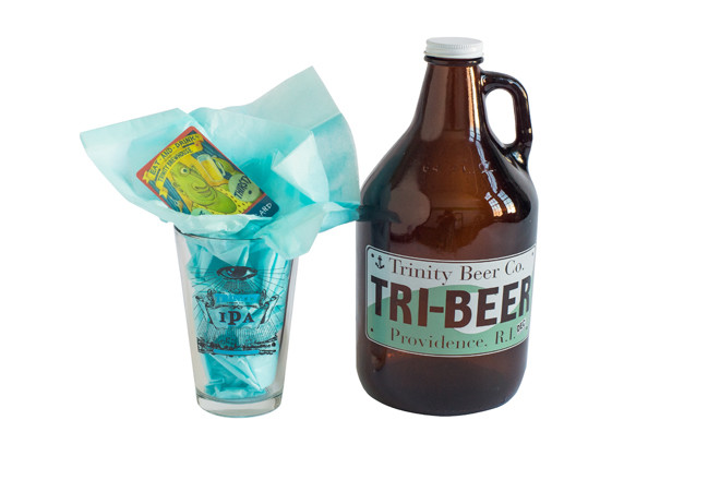 Beer Lover’s Gift Set 
A growler of fresh Trinity beer, a logo pint glass, and a gift card; $15 (plus gift card denomination) at Trinity Brewhouse

Trinity Brewhouse has been serving up pints of its award-winning beer with tasty pub-inspired entrees for 20 years right in the heart of downtown Providence.

Trinity Brewhouse
186 Fountain Street, Providence
453-2337