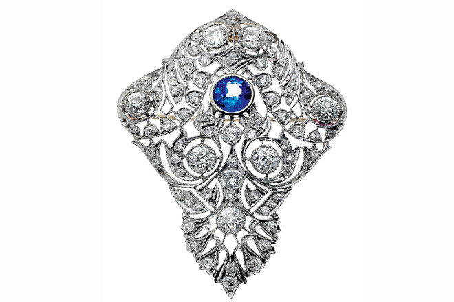 Platinum Brooch
Handmade Victorian pendant, ca. 1900, with a 2.5-carat Ceylon sapphire center and 5.5 carats of diamonds; $12,000 at Place Jewellers

Located in Historic Apponaug Village Place Jewellers has been Rhode Island’s expert buyer, seller and appraiser of fine estate and vintage jewelry for over 30 years.

Empire Loan
3228 Post Road, Warwick 
738-0511