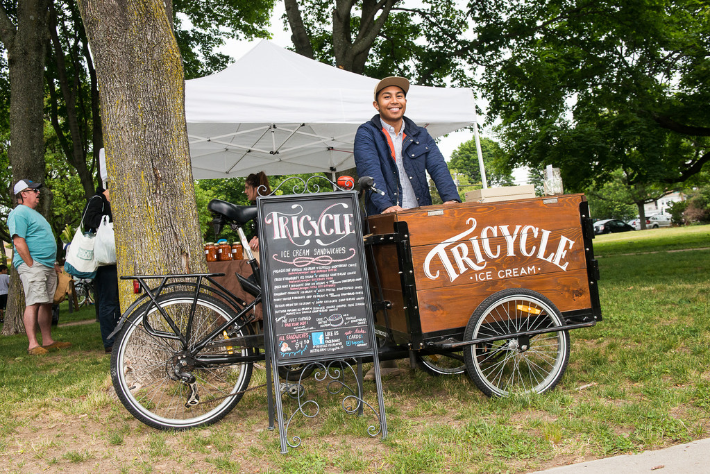 Giovanni Salvador of Tricylce Ice Cream cart
