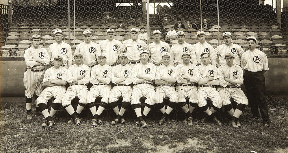 The 1914 Providence Grays, featuring a pre-fame Babe Ruth (back row, center)