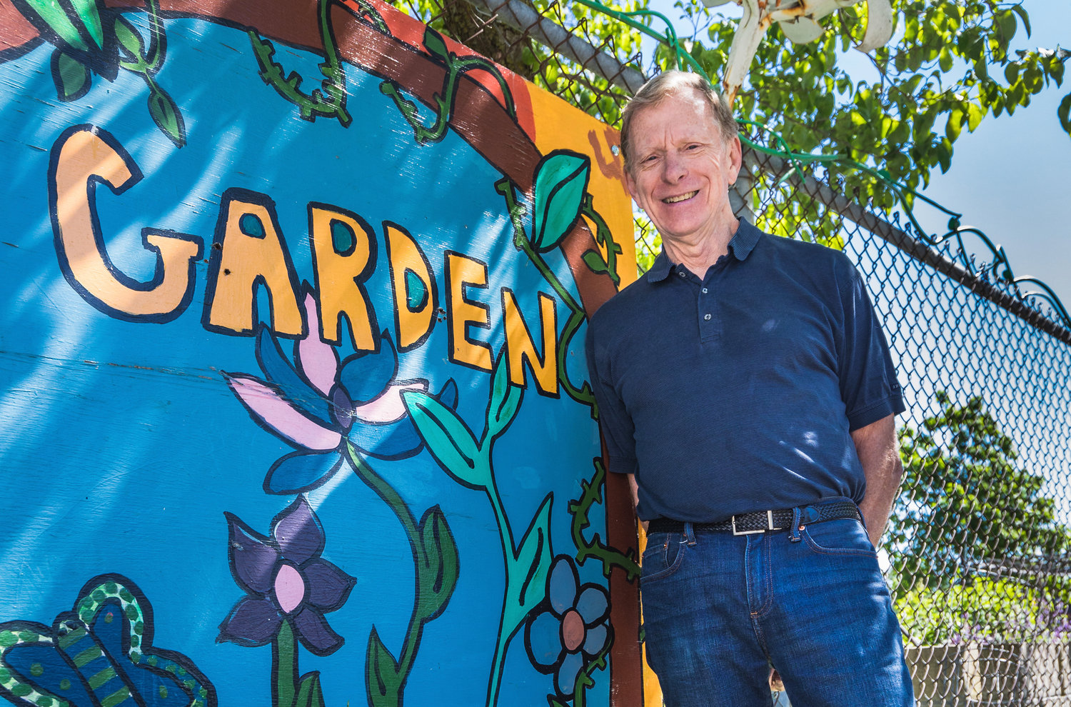 Garden Leader 
Doug Victor at 
Peace & Plenty Garden off Broad Street