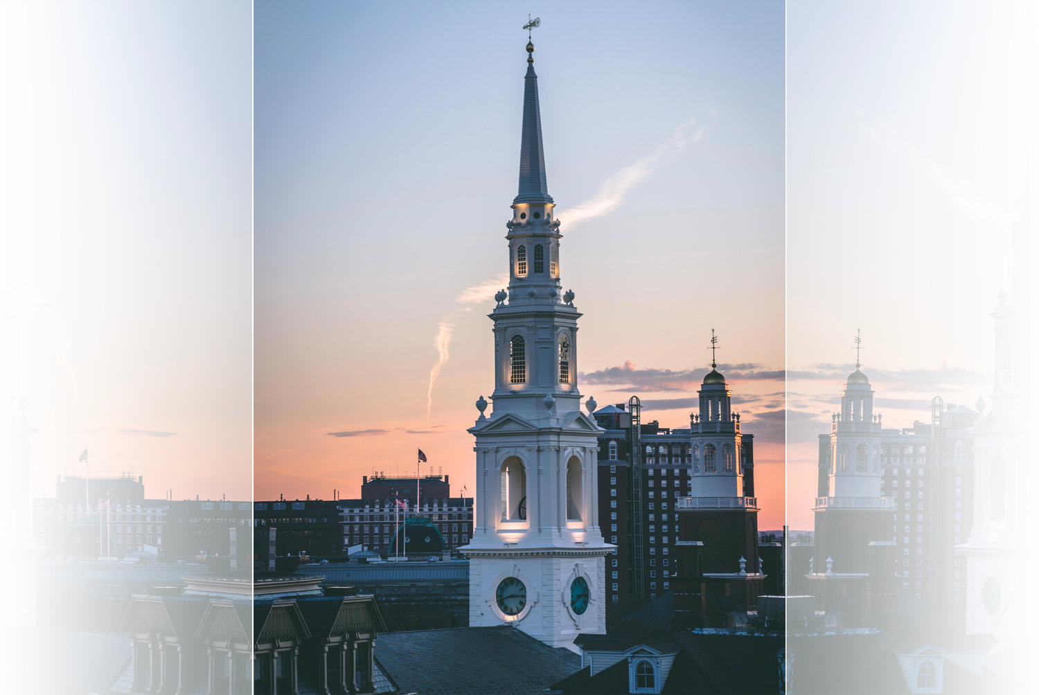 Perched on College Hill, you can catch a glimpse of the city, including the landmark steeple of First Baptist Church