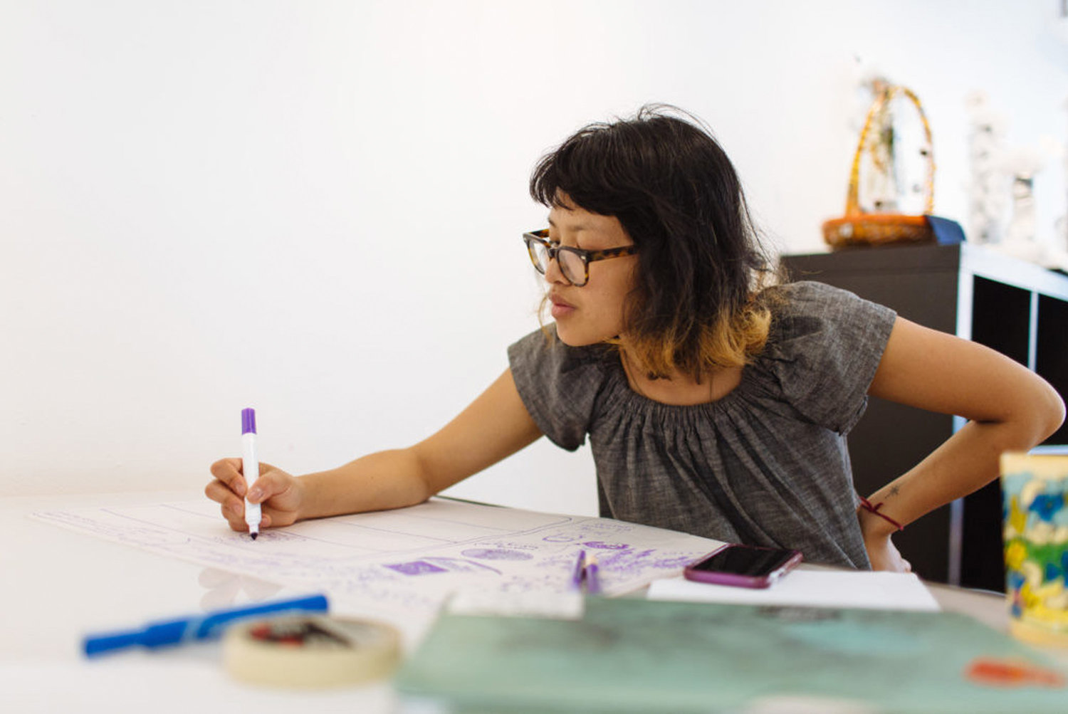 Resident artist mentor Dana Heng