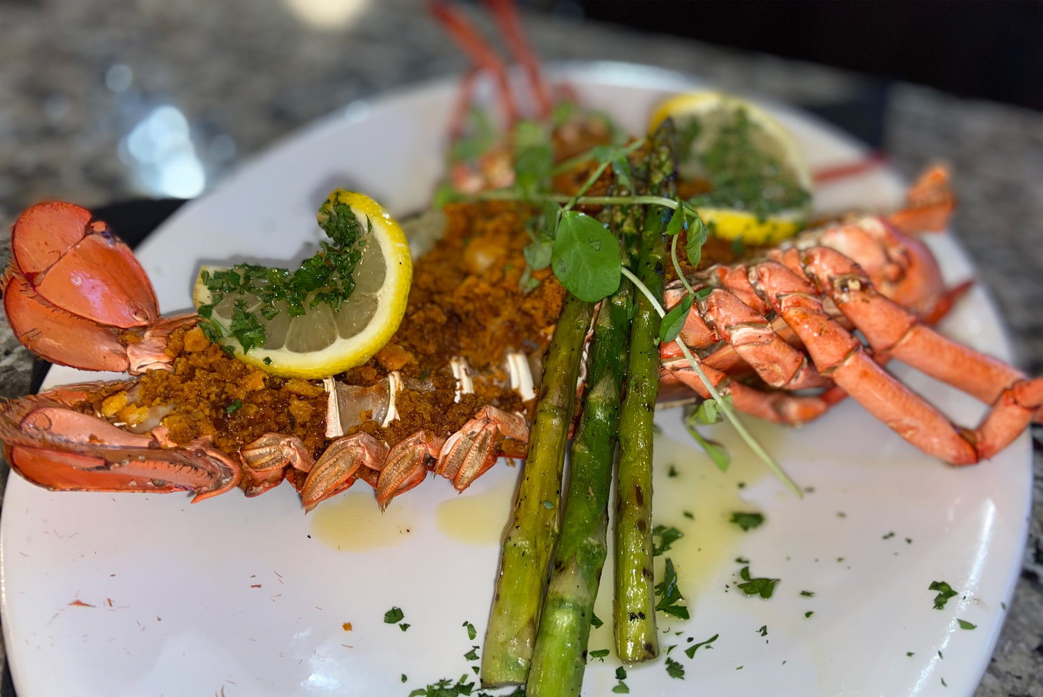 Stuffed lobster fishermen style from Maria’s Cucina