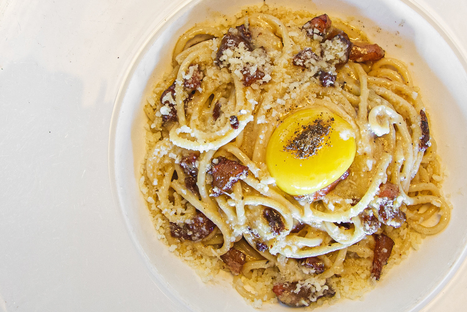 Spaghetti carbonara is a must at Massimo on Federal Hill