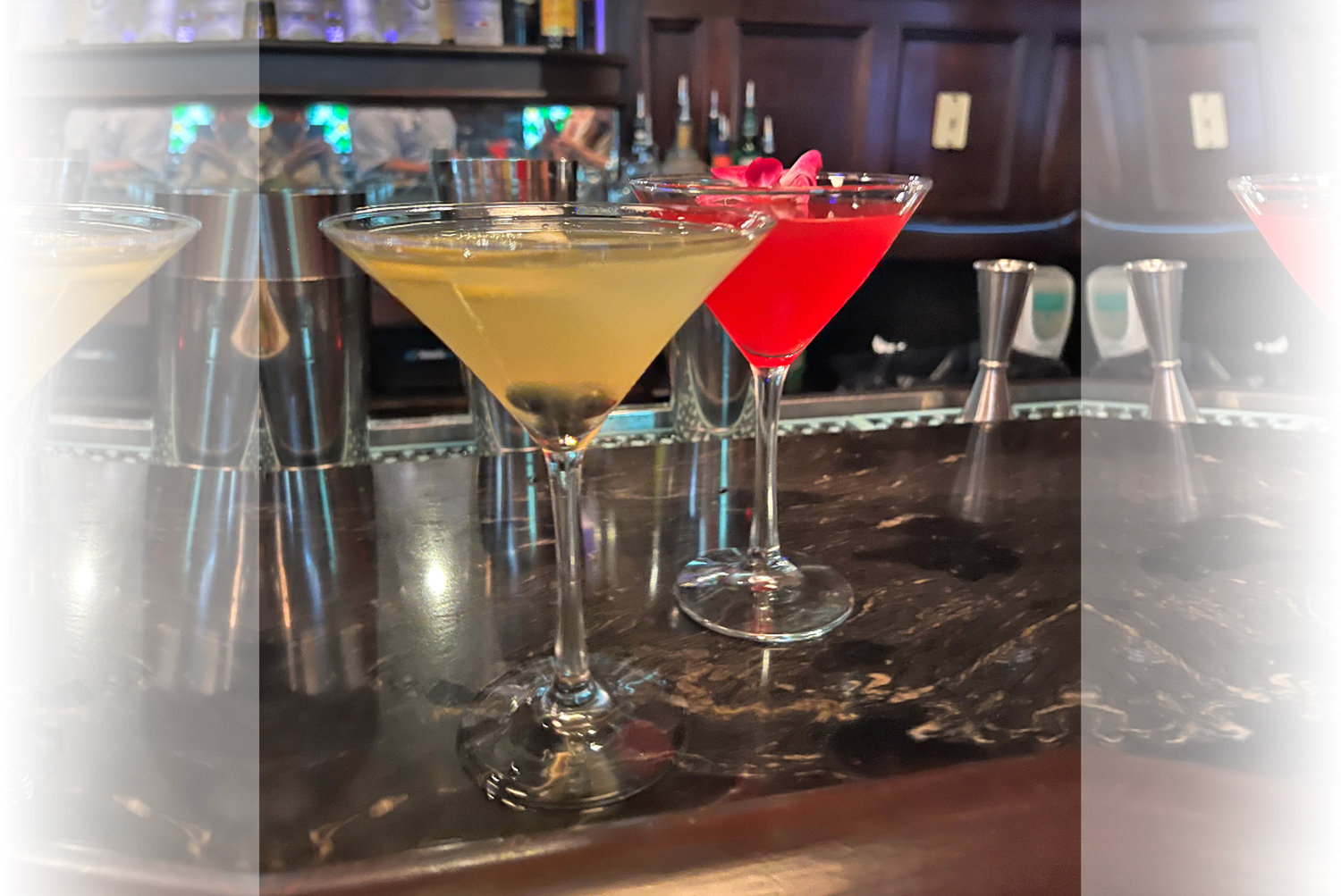 The Amelia Earhart and Paul Revere Red cocktails