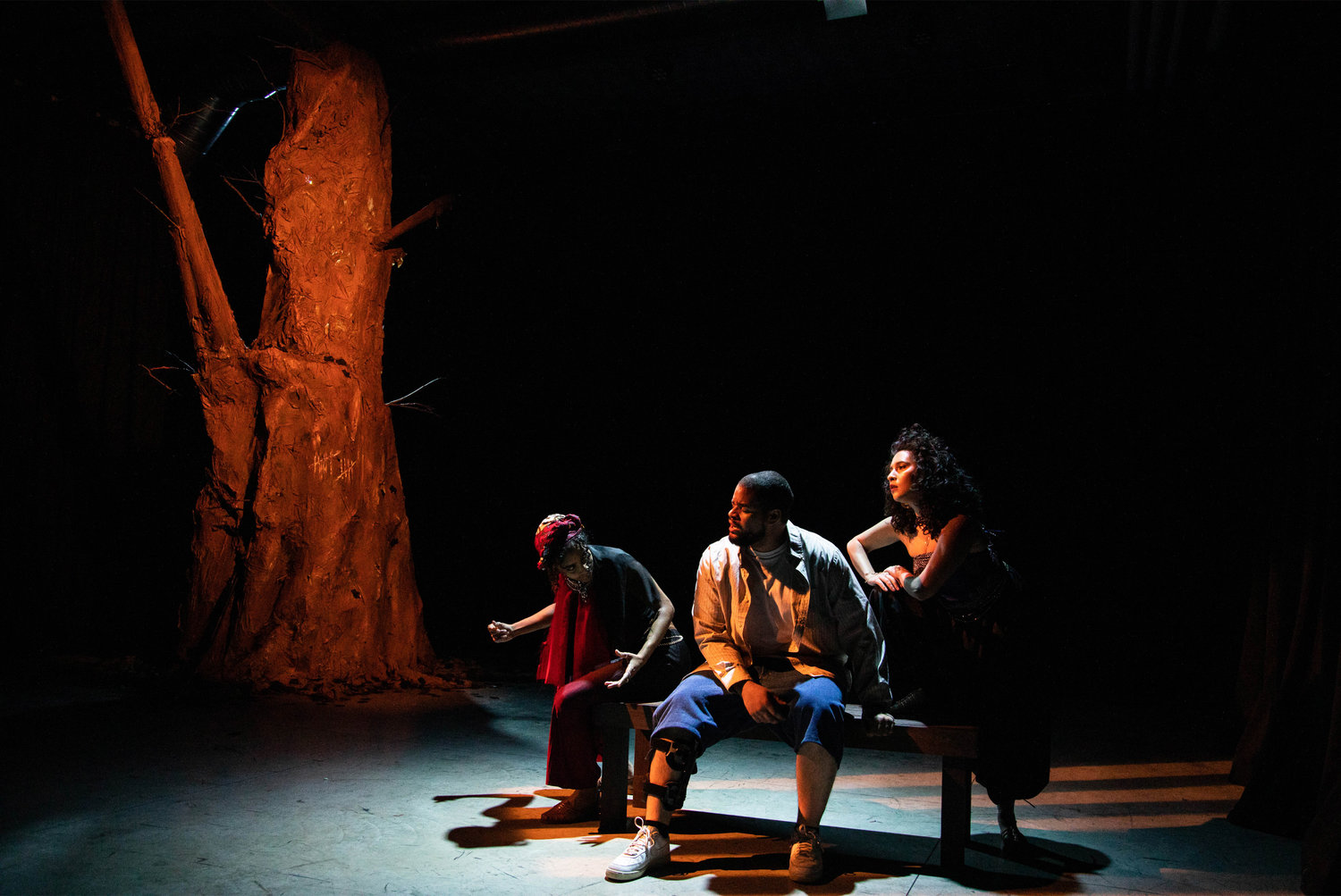L to R: Jason Quinn, Brianna Rosario, Rudy Cabrera, and  Helena Tafuri (far right) who will play the Singer in We’re Gonna Die. Tafuri was last seen in Wilbury’s production of Silhouette of a Silhouette, Hype Man: A Break Beat Play, and Futurity