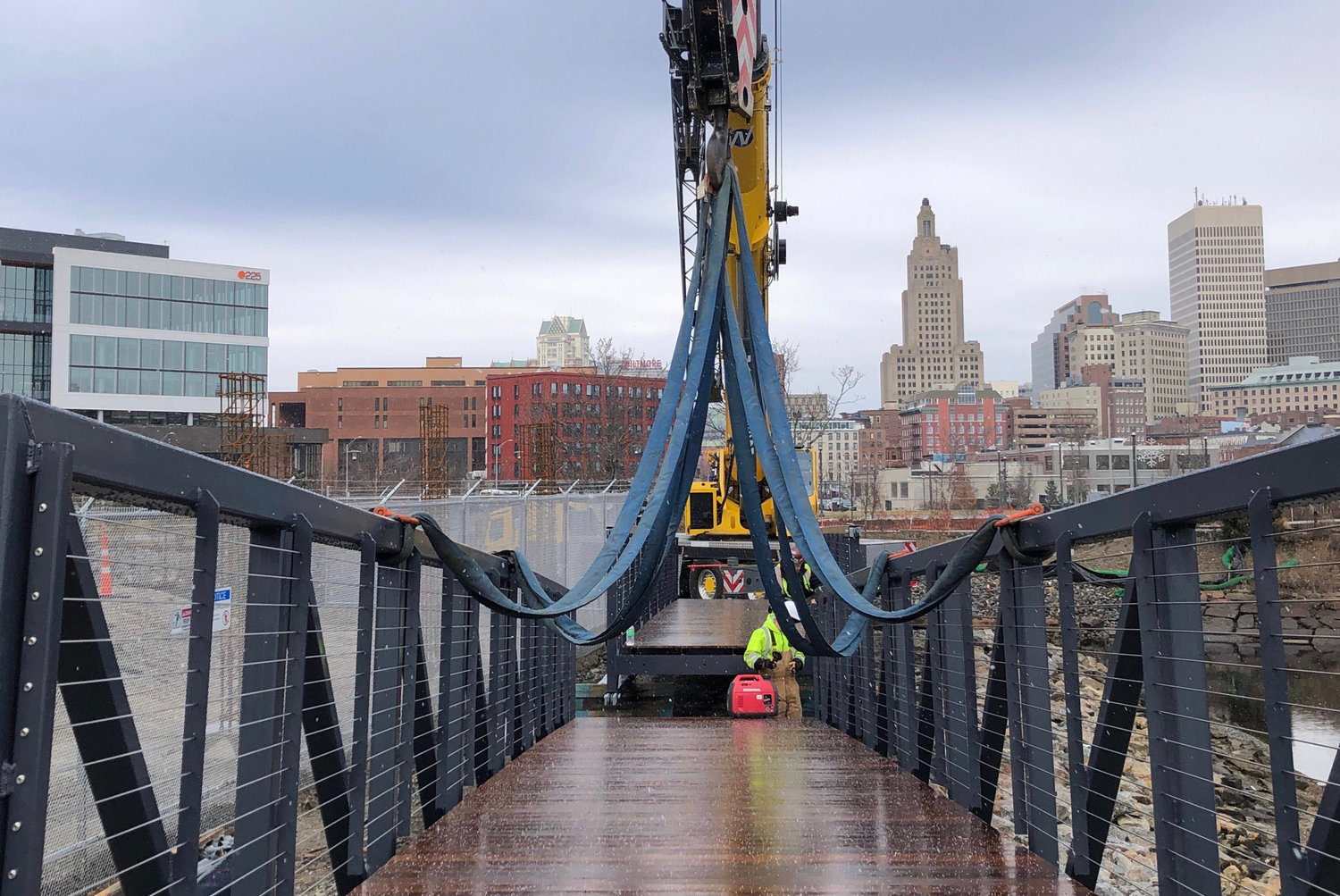 Progress on the Providence River Walkway in the Jewelry District