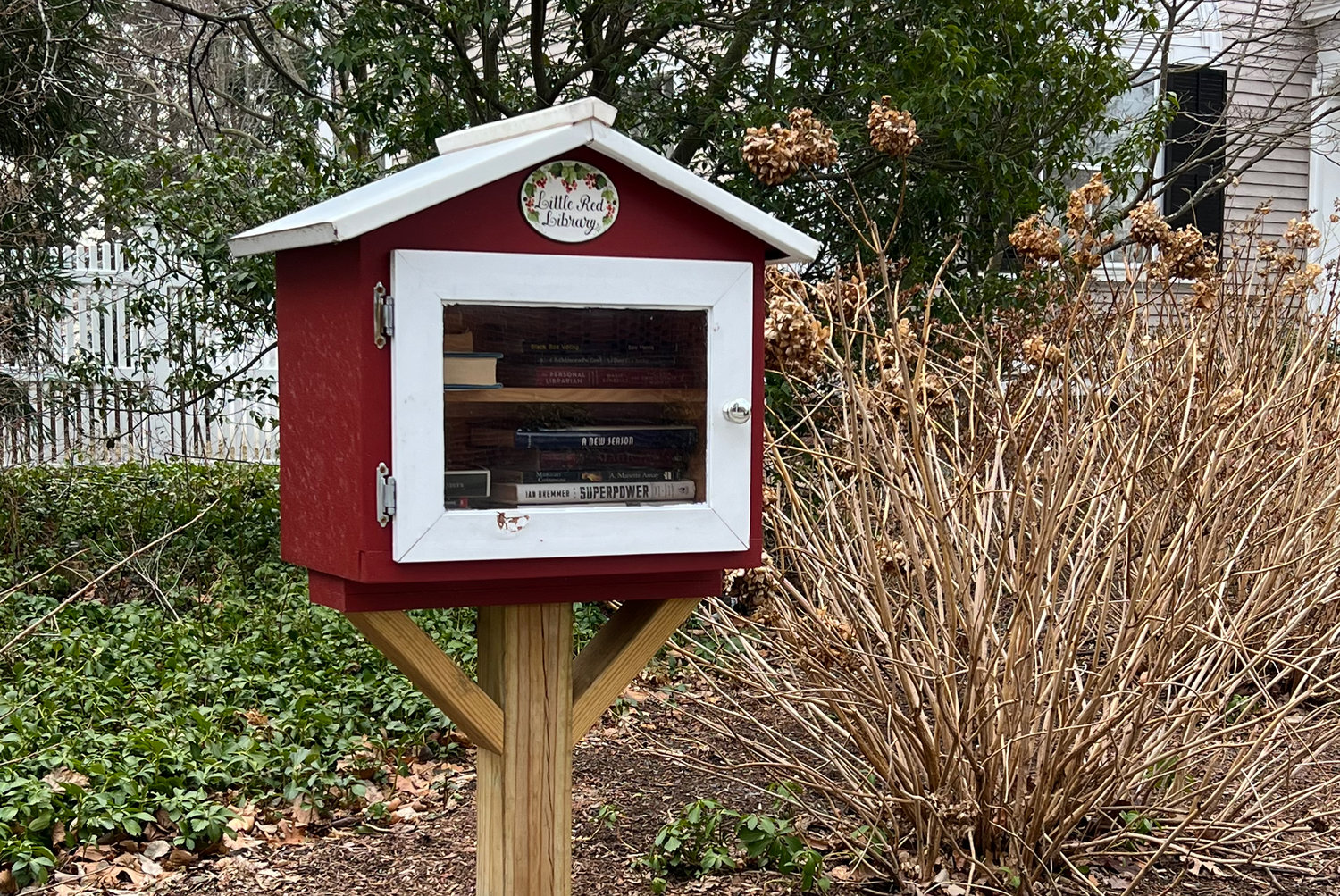 The Little Red Library is a familiar site to residents of Wayland Square