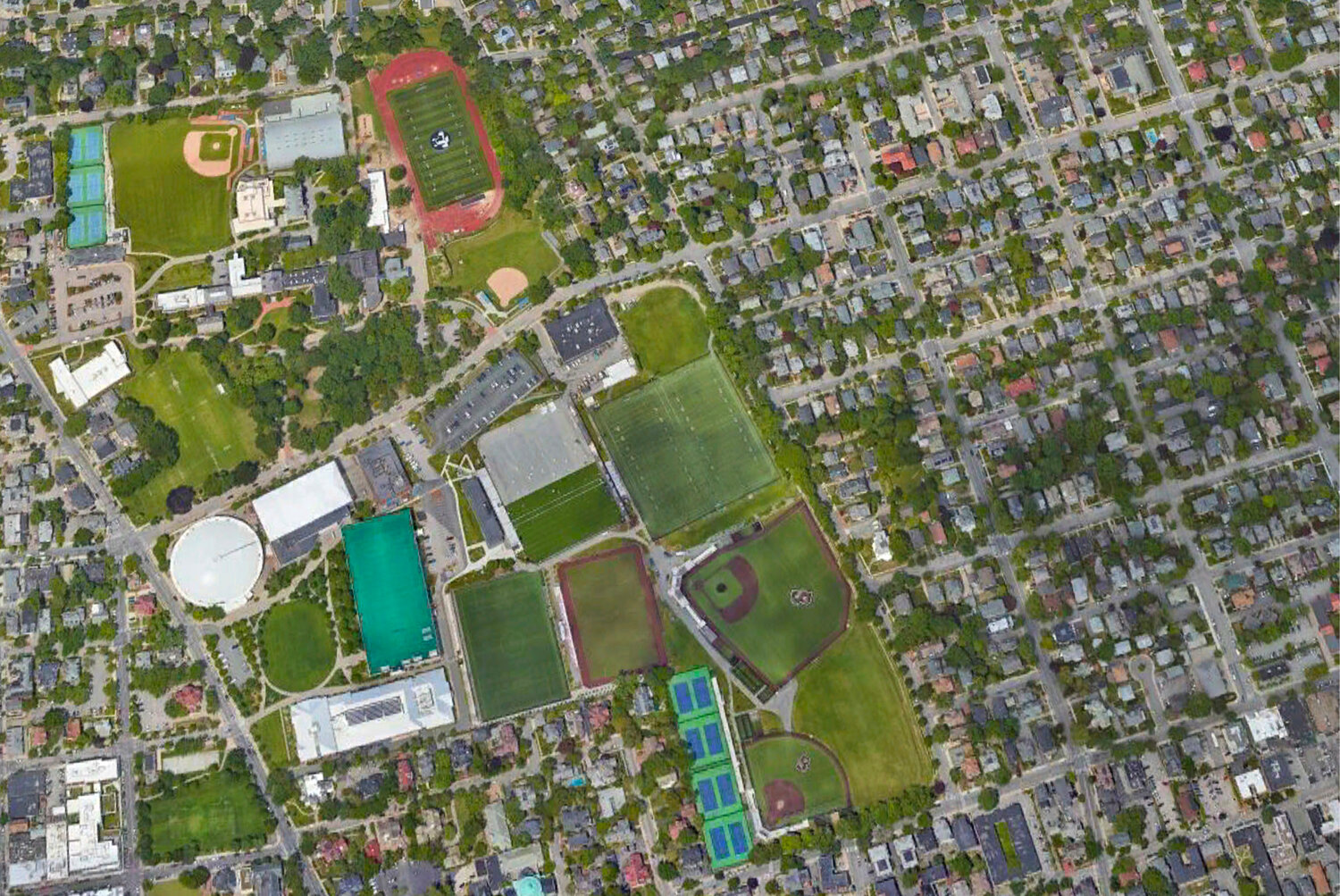 The land that once housed a “poor farm” built in 1835 on the East Side is now a Brown University sports complex